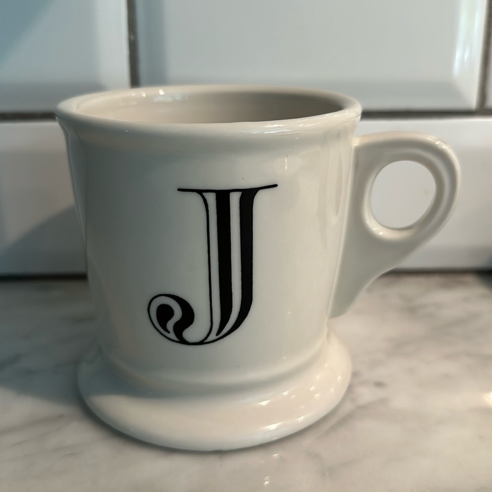 Anthropologie Home Grown J mug